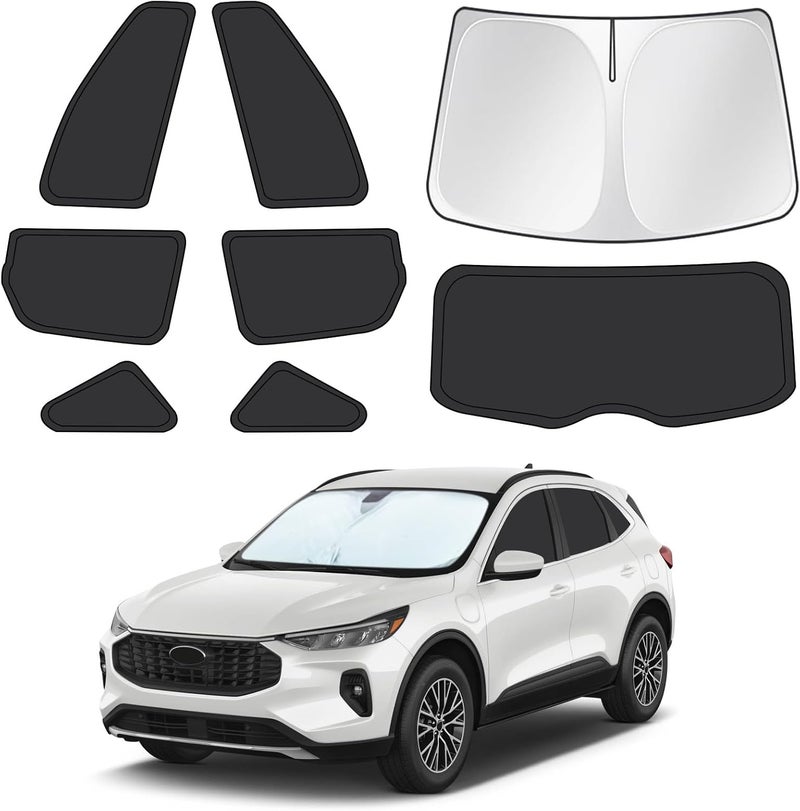 FSHAANY'S 8pcs Car Window Shades for Ford Escape 2020-2025, Full Car Window Covers for Privacy, Automotive Sunshades for Escape Front Rear Windshield Side Windows to Block UV and Protect Privacy - Image 1
